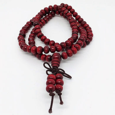 Mala Beads Bracelet Buddhist Mala Prayer Beads Buddha Blessing Necklace Wood Beads