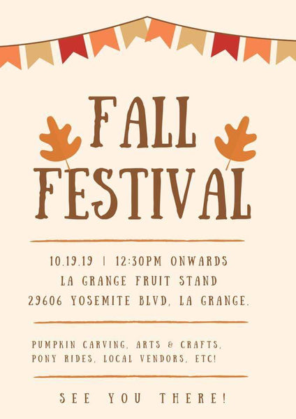 Come & Join Us at the Fall Festival in La Grange, California