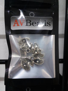 AVBeads Beach Charms Sea Shell Charms Silver 14mm x 11mm Metal Charms 4pcs