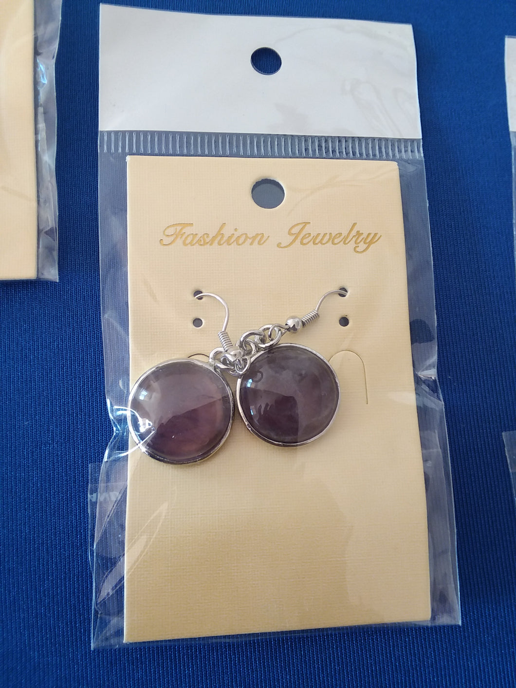 Gemstone Dangle Earrings Amethyst