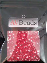 Load image into Gallery viewer, AVBeads Acrylic Beads Spacer Alphabet Letter Beads 7mm Red 2oz approx. 400pcs