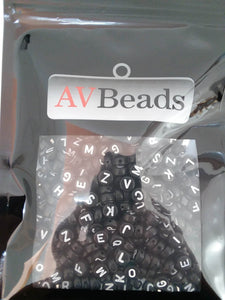AVBeads Acrylic Beads Spacer Alphabet Letter Beads 7mm Black 2oz approx. 400pcs