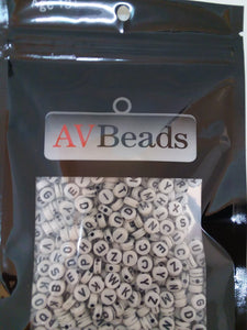 AVBeads Acrylic Beads Spacer Alphabet Letter Beads 7mm White 2oz approx. 400pcs