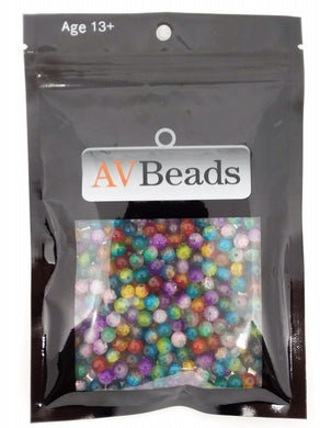 AVBeads Bulk Beads Mixed Beads Glass Beads 5oz 6mm Crackle