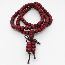 Load image into Gallery viewer, Mala Beads Bracelet Buddhist Mala Prayer Beads Buddha Blessing Necklace Wood Beads