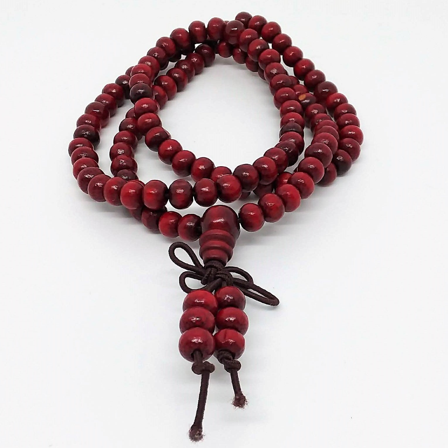 Multilayer 108 Wood Beads Bracelet 8mm Tibetan Buddhist Mala Buddha Charm  Rosary Prayer Beaded Bracelets For Women Men Jewelry