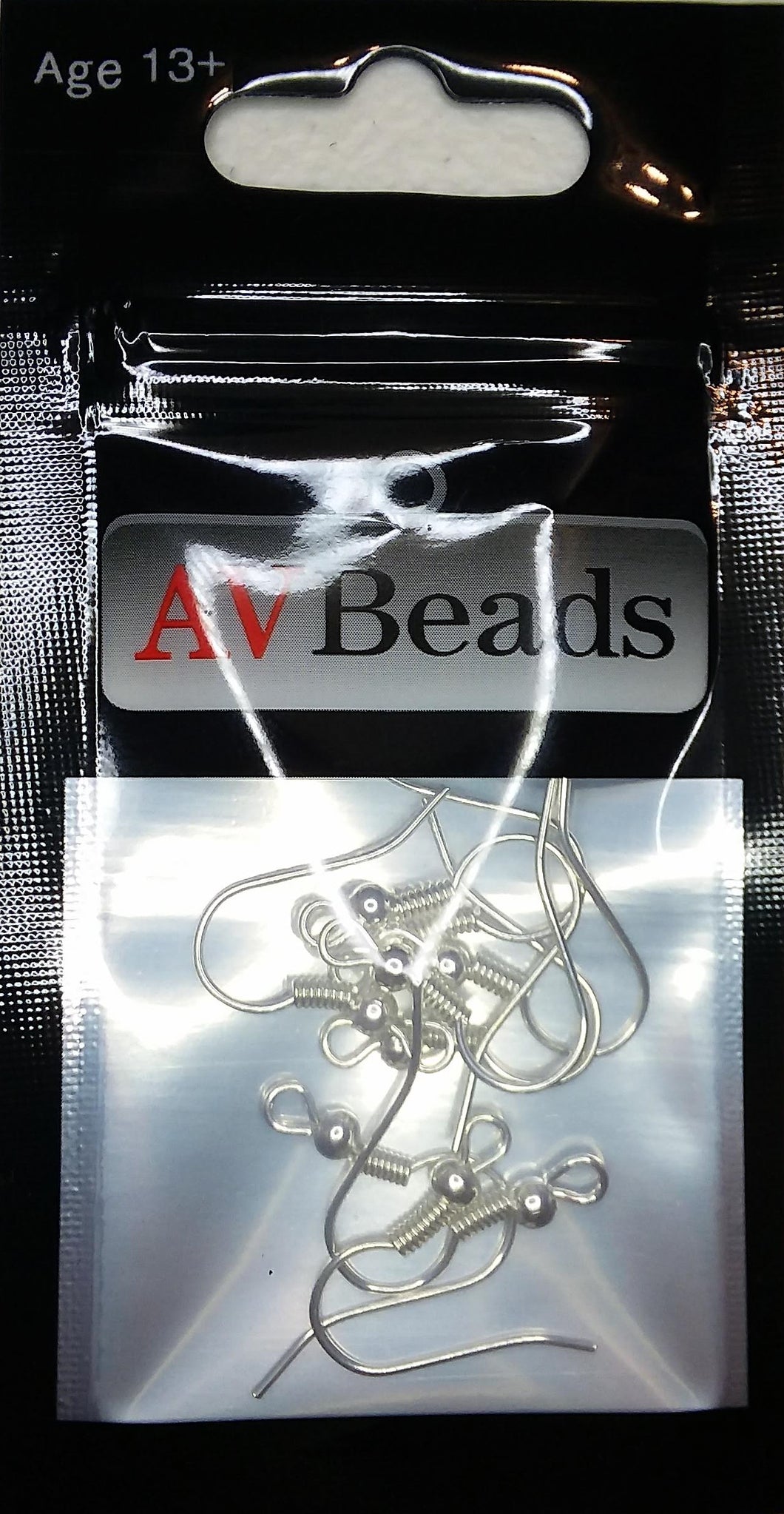 AVBeads Components Earring Hooks 18mm x 19mm Silver Plated Copper 10pcs (5pairs)