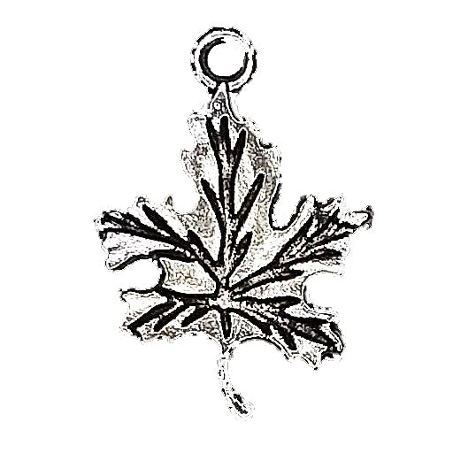 AVBeads Nature Charms Leaf Charms Silver 23mm x 16mm Metal Charms 10pcs