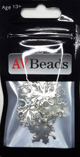 Load image into Gallery viewer, AVBeads Nature Charms Leaf Charms Silver 23mm x 16mm Metal Charms 10pcs