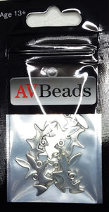 AVBeads Animal Charms Fox Charms Silver 20mm x 10mm Metal Charms 10pcs