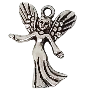 AVBeads Faith Religious Charms Angel Charms Silver 25mm x 20mm Metal Charms 4pcs