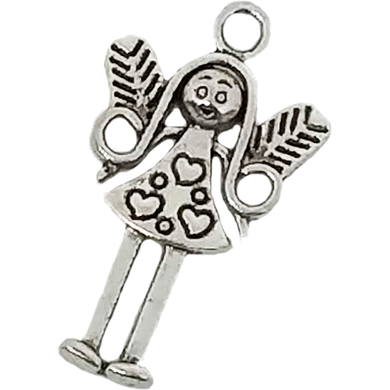 AVBeads Celtic Charms Fairy Girl Charms Gift 25mm x 15mm Silver Metal Charms 10pcs