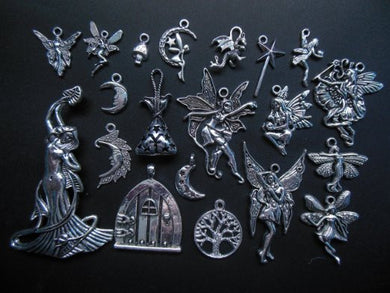 AVBeads Mixed Charms Fairy Charms Silver Metal Charms 3154 20pcs