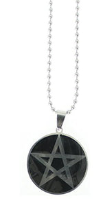 AVBeads Pentacle Pendant on 24" Ball Chain Necklace