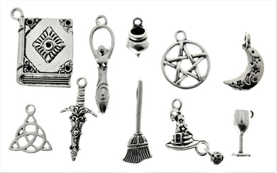 AVBeads Mixed Charms Wicca Charms Silver Metal 4232 100pcs