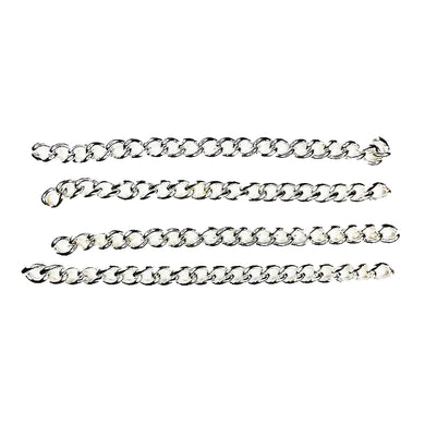 Curb Chain 2mm x 3mm Silver Plated Iron Alloy Chain approx. 35mm / 1.5