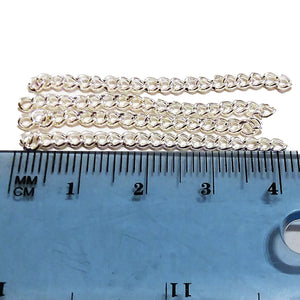 Curb Chain 2mm x 3mm Silver Plated Iron Alloy Chain approx. 35mm / 1.5" / 1 1/2" 10pcs