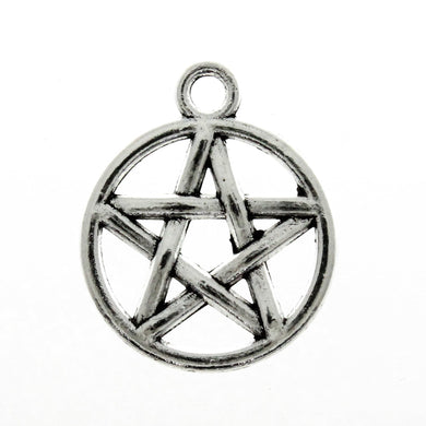 AVBeads Pagan Wiccan Charms Pentacle Charms Silver 20mm x 17mm Metal Charms 100pcs