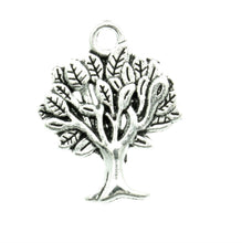 Load image into Gallery viewer, AVBeads Nature Charms Tree Charms Silver 22mm x 17mm Metal Charms 4pcs