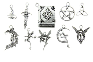 AVBeads Mixed Charms Wicca Charms Silver Metal 1888 100pcs