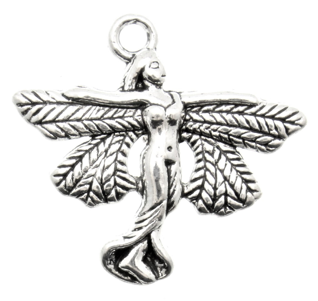 AVBeads Celtic Charms Fairy Charms Silver 21mm x 23mm Metal Charms 4pcs