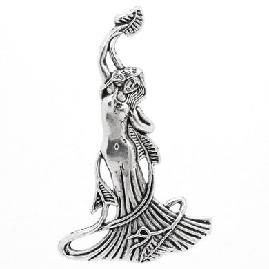 AVBeads Pagan Wiccan Fairy Goddess Gaia Silver 68mm x 42mm Metal Charms 10pcs