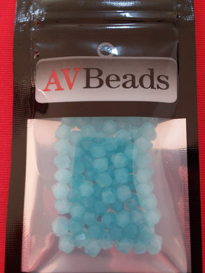 AVBeads Glass Beads Faceted Bicone Beads 4mm Blue