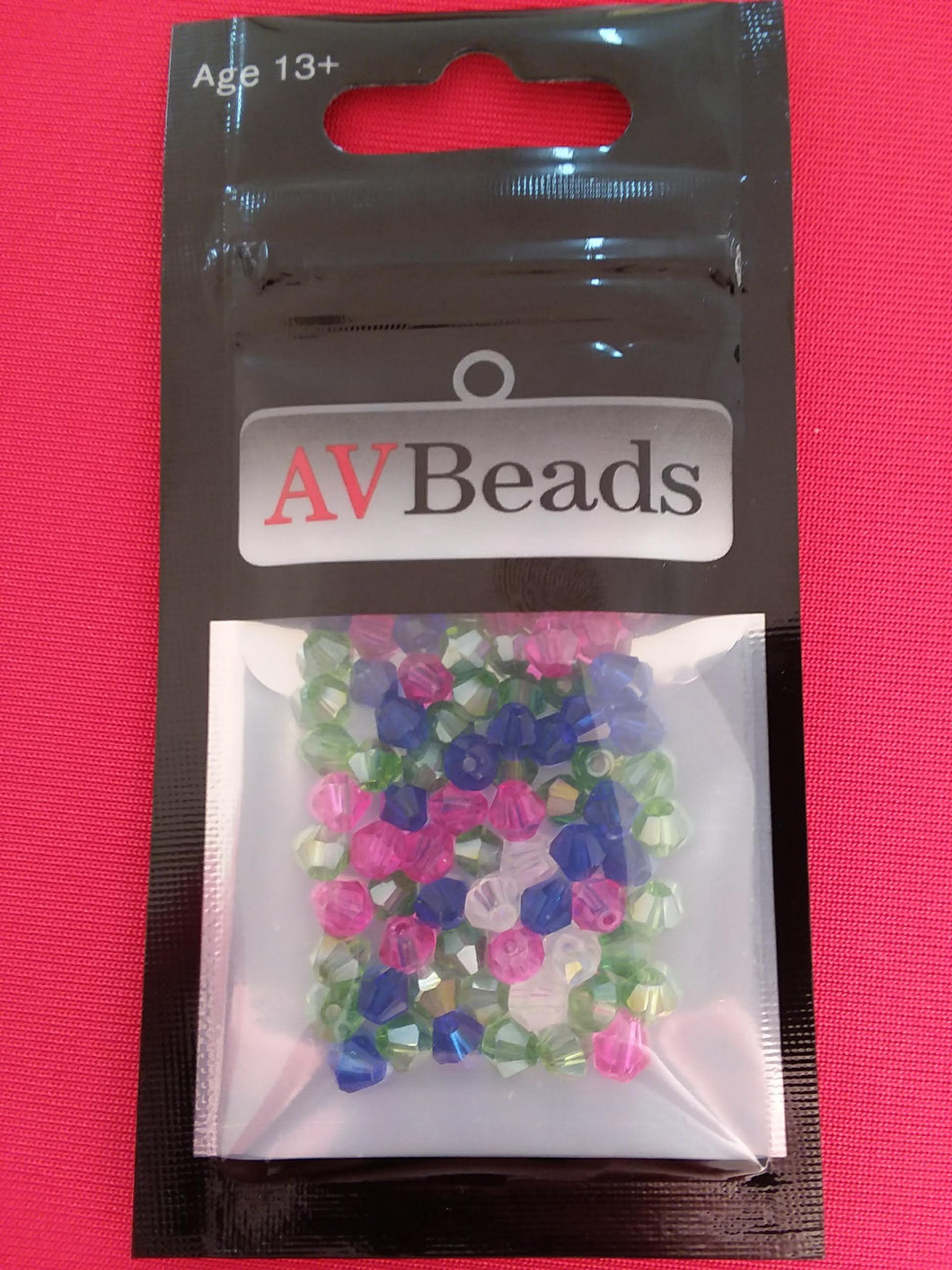 AVBeads Glass Beads Faceted Bicone Beads 4mm Mixed