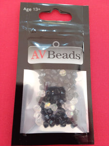 AVBeads Glass Beads Faceted Bicone Beads 4mm Mixed