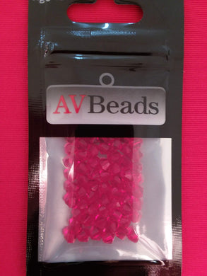 AVBeads Glass Beads Faceted Bicone Beads 4mm Pink
