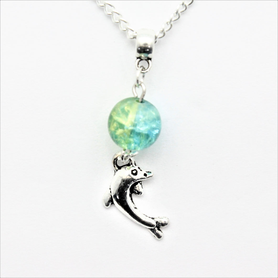AVBeads Jewelry Beach Necklace 24-inch Y Bead Dangle Dolphin Charm JWLNCB15173