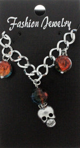 AVBeads Jewelry Charm Bracelet Silver JWL-CBW-BO-1019 Skull