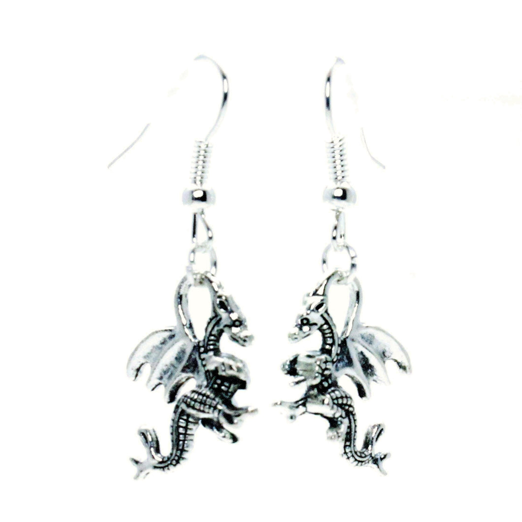 AVBeads Jewelry Charm Earrings Dangle Silver Hook Dragon