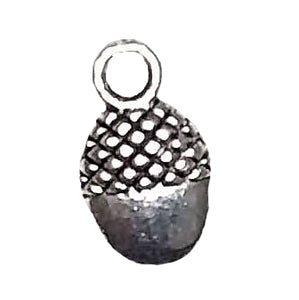 AVBeads Nature Charms Acorn Charms Oval Silver 12mm x 7mm Metal Charms 10pcs