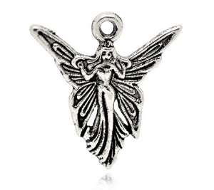 AVBeads Bulk Charms Fairy Angel Charms 19mm x 20mm Silver Metal Charms 100pcs