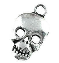 Load image into Gallery viewer, AVBeads Halloween Charms Skull Charms Silver 17mm x 10mm Metal Charms 10pcs
