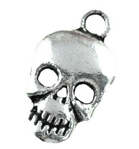 AVBeads Halloween Charms Skull Charms Silver 17mm x 10mm Metal Charms 10pcs
