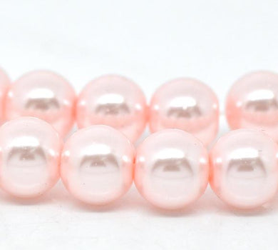 Bulk 420pcs Czech Pressed Glass Satin Pearl Round Beads Beading Jewelry Making 10mm Pink Painted 10 strands 42pcs per strand