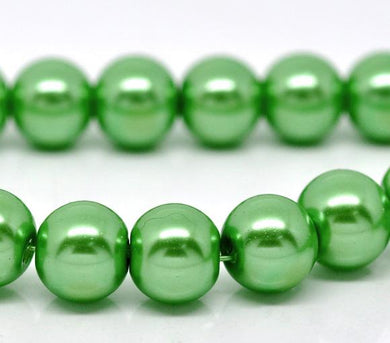 Beads Glass Round Pearl Painted 6mm Strand 16