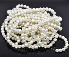 Load image into Gallery viewer, Bulk 840pcs Czech Style Pressed Glass Satin Painted Round Strand Beads Beading Jewelry Making 8mm Ivory 15 strands 56pcs per string