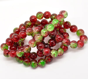 Beads Glass Strand 10mm Crackle  15.5"