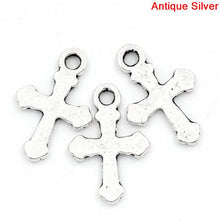 Load image into Gallery viewer, Charms Cross Silver 19x13mm 100pcs