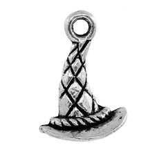 Load image into Gallery viewer, AVBeads Wicca Witch Hat Charms Silver 15mm x 11mm Metal Charms 4pcs