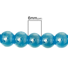 Load image into Gallery viewer, Beads Glass Strand 6mm AB Blue 16&quot;