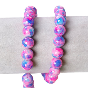 Beads Glass Strand 10mm Floral  16"