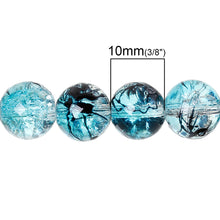 Load image into Gallery viewer, Beads Glass Strand 10mm Mottled Blue 15.5&quot;