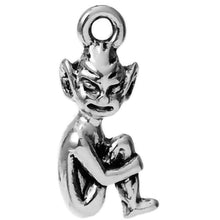 Load image into Gallery viewer, AVBeads Nature Fairy Fantasy Pixie Charms Silver 20mm x 10mm Metal Charms 4pcs