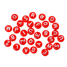 Load image into Gallery viewer, AVBeads Acrylic Beads Spacer Alphabet Letter Beads 7mm Red 2oz approx. 400pcs
