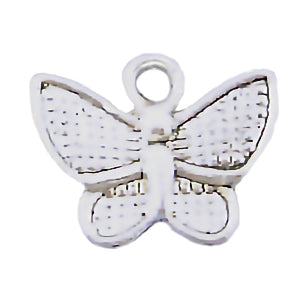 AVBeads Animals Bugs Nature Butterfly Insect Silver 10mm x 13mm Zinc Alloy Metal Charms 10pcs