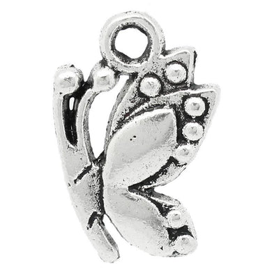 AVBeads Nature Charms Butterfly Silver 17mm x 11mm Metal Charms 10pcs